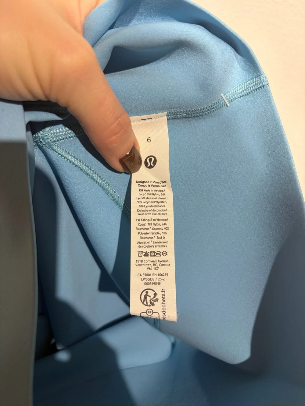 NWT Lululemon Glow Up Super High Rise Tight 28” Washed Blue Size 6